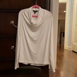 Brooks Brothers Elegant White Cowl Neck top